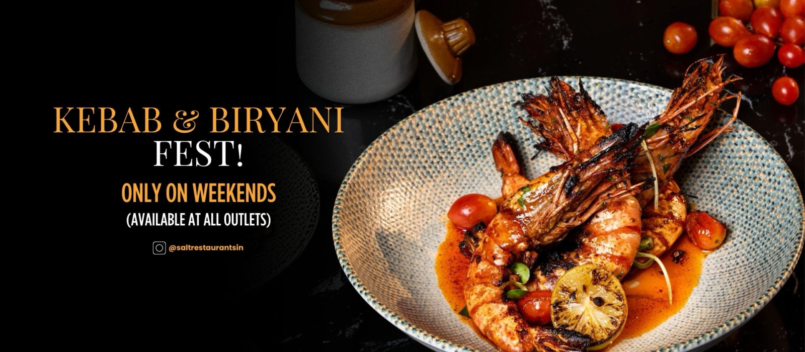 kebab& biryani fest banner
